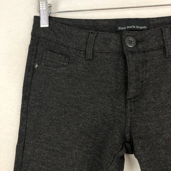 Black Hearts Brigade Women's Size 27 Grey Ponte Knit Stretch Skinny Pants - Picture 8 of 11